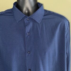 Tom Baine Button Up Shirt Men`s Size XXL  Performance Slim Fit 4 Way Long Sleeve
